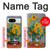 S2937 クロード・モネ ひまわり Claude Monet Bouquet of Sunflowers Google Pixel 8 バックケース、フリップケース・カバー