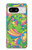 S3273 フラワーラインアートパターン Flower Line Art Pattern Google Pixel 8 バックケース、フリップケース・カバー