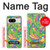 S3273 フラワーラインアートパターン Flower Line Art Pattern Google Pixel 8 バックケース、フリップケース・カバー