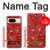 S3354 赤バンダナ Red Classic Bandana Google Pixel 8 バックケース、フリップケース・カバー