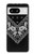 S3363 黒バンダナ Bandana Black Pattern Google Pixel 8 バックケース、フリップケース・カバー