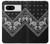 S3363 黒バンダナ Bandana Black Pattern Google Pixel 8 バックケース、フリップケース・カバー