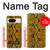 S3365 黄パイソンの皮膚 グラフィックプリント Yellow Python Skin Graphic Print Google Pixel 8 バックケース、フリップケース・カバー
