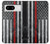 S3687 消防士細い赤い線アメリカの国旗 Firefighter Thin Red Line American Flag Google Pixel 8 バックケース、フリップケース・カバー
