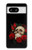 S3753 ダークゴシックゴススカルローズ Dark Gothic Goth Skull Roses Google Pixel 8 バックケース、フリップケース・カバー
