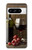 S1316 ブドウのボトルと赤ワインのグラス Grapes Bottle and Glass of Red Wine Google Pixel 8 pro バックケース、フリップケース・カバー