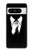 S1591 ブラックスーツで匿名の男 Anonymous Man in Black Suit Google Pixel 8 pro バックケース、フリップケース・カバー