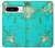 S2377 ターコイズの宝石用原石のグラフィックプリント Turquoise Gemstone Texture Graphic Printed Google Pixel 8 pro バックケース、フリップケース・カバー
