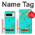S2377 ターコイズの宝石用原石のグラフィックプリント Turquoise Gemstone Texture Graphic Printed Google Pixel 8 pro バックケース、フリップケース・カバー