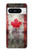 S2490 カナダメープルリーフ旗 Canada Maple Leaf Flag Texture Google Pixel 8 pro バックケース、フリップケース・カバー