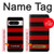 S2638 黒と赤のストライプ Black and Red Striped Google Pixel 8 pro バックケース、フリップケース・カバー
