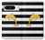 S2882 黒と白のストライプ ゴールドドルフィン Black and White Striped Gold Dolphin Google Pixel 8 pro バックケース、フリップケース・カバー