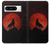 S2955 狼は赤月にハウリング Wolf Howling Red Moon Google Pixel 8 pro バックケース、フリップケース・カバー