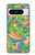 S3273 フラワーラインアートパターン Flower Line Art Pattern Google Pixel 8 pro バックケース、フリップケース・カバー