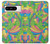 S3273 フラワーラインアートパターン Flower Line Art Pattern Google Pixel 8 pro バックケース、フリップケース・カバー