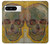 S3359 ヴィンセント・ヴァン・ゴッホ スカル Vincent Van Gogh Skull Google Pixel 8 pro バックケース、フリップケース・カバー