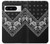 S3363 黒バンダナ Bandana Black Pattern Google Pixel 8 pro バックケース、フリップケース・カバー