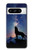 S3555 狼 Wolf Howling Million Star Google Pixel 8 pro バックケース、フリップケース・カバー