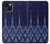 S3950 テキスタイル タイ ブルー パターン Textile Thai Blue Pattern iPhone 14 バックケース、フリップケース・カバー