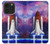 S3913 カラフルな星雲スペースシャトル Colorful Nebula Space Shuttle iPhone 14 Pro バックケース、フリップケース・カバー