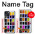 S3956 水彩パレットボックスグラフィック Watercolor Palette Box Graphic iPhone 14 Plus バックケース、フリップケース・カバー