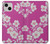 S3924 桜のピンクの背景 Cherry Blossom Pink Background iPhone 13 バックケース、フリップケース・カバー