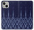 S3950 テキスタイル タイ ブルー パターン Textile Thai Blue Pattern iPhone 13 mini バックケース、フリップケース・カバー