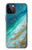 S3920 抽象的なオーシャンブルー色混合エメラルド Abstract Ocean Blue Color Mixed Emerald iPhone 12 Pro Max バックケース、フリップケース・カバー