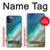 S3920 抽象的なオーシャンブルー色混合エメラルド Abstract Ocean Blue Color Mixed Emerald iPhone 11 Pro バックケース、フリップケース・カバー
