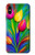 S3926 カラフルなチューリップの油絵 Colorful Tulip Oil Painting iPhone X, iPhone XS バックケース、フリップケース・カバー