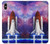 S3913 カラフルな星雲スペースシャトル Colorful Nebula Space Shuttle iPhone XS Max バックケース、フリップケース・カバー