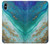 S3920 抽象的なオーシャンブルー色混合エメラルド Abstract Ocean Blue Color Mixed Emerald iPhone XS Max バックケース、フリップケース・カバー