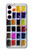 S3956 水彩パレットボックスグラフィック Watercolor Palette Box Graphic Samsung Galaxy S23 バックケース、フリップケース・カバー