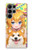 S3918 赤ちゃんコーギー犬コーギー女の子キャンディー Baby Corgi Dog Corgi Girl Candy Samsung Galaxy S23 Ultra バックケース、フリップケース・カバー