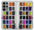 S3956 水彩パレットボックスグラフィック Watercolor Palette Box Graphic Samsung Galaxy S23 Ultra バックケース、フリップケース・カバー