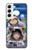 S3915 アライグマの女子 赤ちゃんナマケモノ宇宙飛行士スーツ Raccoon Girl Baby Sloth Astronaut Suit Samsung Galaxy S22 バックケース、フリップケース・カバー