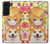 S3918 赤ちゃんコーギー犬コーギー女の子キャンディー Baby Corgi Dog Corgi Girl Candy Samsung Galaxy S22 バックケース、フリップケース・カバー