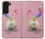 S3923 猫のお尻の虹のしっぽ Cat Bottom Rainbow Tail Samsung Galaxy S22 バックケース、フリップケース・カバー