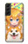 S3918 赤ちゃんコーギー犬コーギー女の子キャンディー Baby Corgi Dog Corgi Girl Candy Samsung Galaxy S22 Plus バックケース、フリップケース・カバー