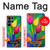 S3926 カラフルなチューリップの油絵 Colorful Tulip Oil Painting Samsung Galaxy S22 Ultra バックケース、フリップケース・カバー