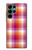 S3941 LGBT レズビアン プライド フラグ チェック柄 LGBT Lesbian Pride Flag Plaid Samsung Galaxy S22 Ultra バックケース、フリップケース・カバー