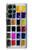 S3956 水彩パレットボックスグラフィック Watercolor Palette Box Graphic Samsung Galaxy S22 Ultra バックケース、フリップケース・カバー