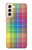 S3942 LGBTQ レインボーチェック柄タータンチェック LGBTQ Rainbow Plaid Tartan Samsung Galaxy S21 5G バックケース、フリップケース・カバー