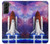 S3913 カラフルな星雲スペースシャトル Colorful Nebula Space Shuttle Samsung Galaxy S21 Plus 5G, Galaxy S21+ 5G バックケース、フリップケース・カバー