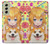 S3918 赤ちゃんコーギー犬コーギー女の子キャンディー Baby Corgi Dog Corgi Girl Candy Samsung Galaxy S21 FE 5G バックケース、フリップケース・カバー