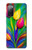 S3926 カラフルなチューリップの油絵 Colorful Tulip Oil Painting Samsung Galaxy S20 FE バックケース、フリップケース・カバー