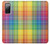 S3942 LGBTQ レインボーチェック柄タータンチェック LGBTQ Rainbow Plaid Tartan Samsung Galaxy S20 FE バックケース、フリップケース・カバー