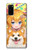 S3918 赤ちゃんコーギー犬コーギー女の子キャンディー Baby Corgi Dog Corgi Girl Candy Samsung Galaxy S20 バックケース、フリップケース・カバー