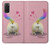 S3923 猫のお尻の虹のしっぽ Cat Bottom Rainbow Tail Samsung Galaxy S20 バックケース、フリップケース・カバー