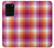 S3941 LGBT レズビアン プライド フラグ チェック柄 LGBT Lesbian Pride Flag Plaid Samsung Galaxy S20 Ultra バックケース、フリップケース・カバー